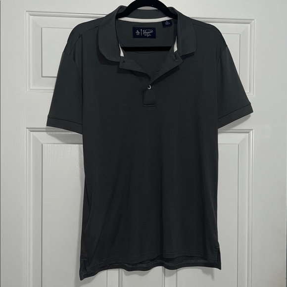 Original Penguin Charcoal Polo Shirt Men’s Medium - Picture 1 of 3